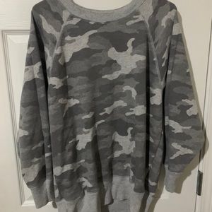 Aerie (american eagle) grey camo crew neck.